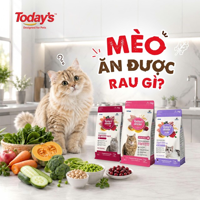 Mèo Ăn Được Rau Gì? 7 Loại Rau An Toàn Giúp Bổ Sung Chất Xơ Cho Mèo