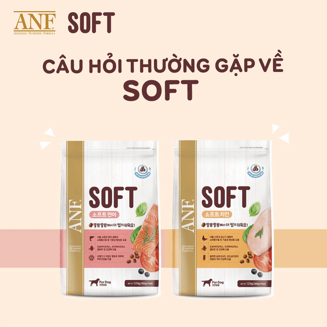 Câu hỏi thường gặp về thức ăn hạt mềm cho chó ANF Soft